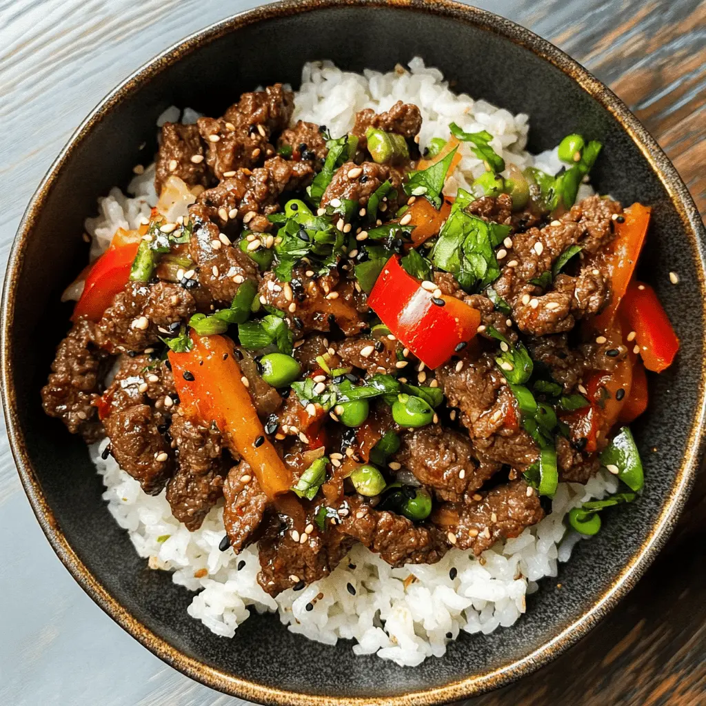 This Beef and Pepper Rice Bowl is a quick and delicious meal that's perfect for weeknight dinners! Featuring tender beef, vibrant bell peppers, and fluffy rice, this recipe brings bold flavors to your table. Ideal for meal prep or a family gathering, it's a crowd-pleaser everyone will love. Save this recipe to make it on a busy day or impress your guests at the next get-together!