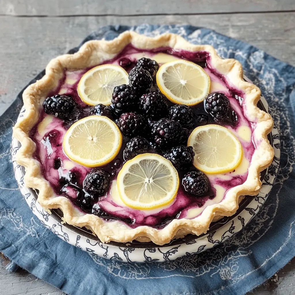 Looking for a refreshing dessert? This Blackberry Lemonade Pie combines the tartness of fresh blackberries with zesty lemonade for a delightful summer treat! Perfect for picnics or family gatherings, this easy-to-make pie will surely impress your guests. Save this recipe for a sweet way to cool down on warm days!