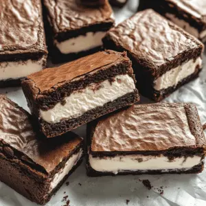 Treat yourself to these delightful Brownie Ice Cream Sandwiches! Rich, fudgy brownies perfectly pair with creamy ice cream for a sweet treat everyone loves. Ideal for summer gatherings or cozy nights in, these sandwiches are a crowd-pleaser. Save this recipe to impress your friends and enjoy a delicious dessert any time!