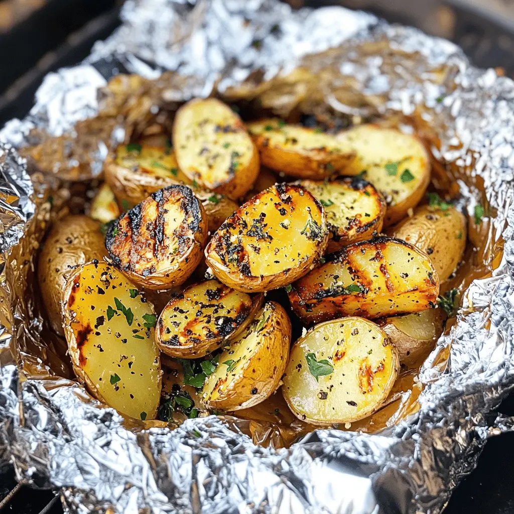 Looking for a simple and delicious side dish? These Garlic Herb Grilled Potatoes in Foil are a must-try! With buttery garlic and fresh herbs, each bite is bursting with flavor. Perfect for picnics, barbecues, or weeknight dinners. Save this recipe for an easy and tasty addition to your next meal!