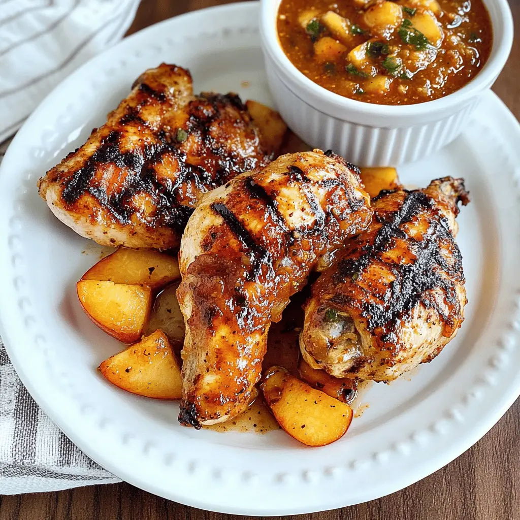 This Grilled Chicken with Peach Chipotle Sauce is a summer favorite! Juicy chicken is marinated to perfection and topped with a sweet and spicy peach chipotle sauce that adds a burst of flavor. Perfect for your next BBQ or family dinner, this dish will impress everyone at the table. Save this delicious recipe for an easy and tasty meal idea that's sure to be a hit!