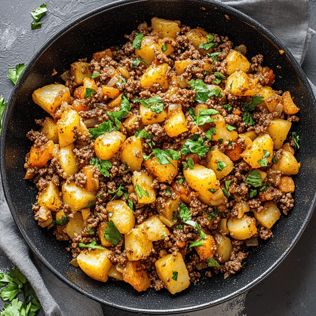 Looking for a comforting dish that's easy to make? This ground beef and potatoes recipe combines hearty flavors with simple ingredients for a wholesome meal. Featuring tender potatoes and seasoned ground beef, it's perfect for weeknight dinners or a cozy gathering. Don't forget to save this recipe for a delicious family favorite!