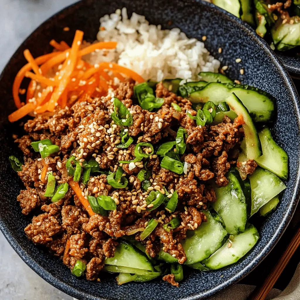 Try this Ground Beef Bulgogi for a delicious twist on a classic Korean dish! The tender beef is marinated in a flavorful blend of soy sauce, garlic, and sesame oil, creating a savory and slightly sweet taste that everyone will love. Perfect for a quick weeknight dinner or served on special occasions. Save this recipe to bring a taste of Korea to your table!