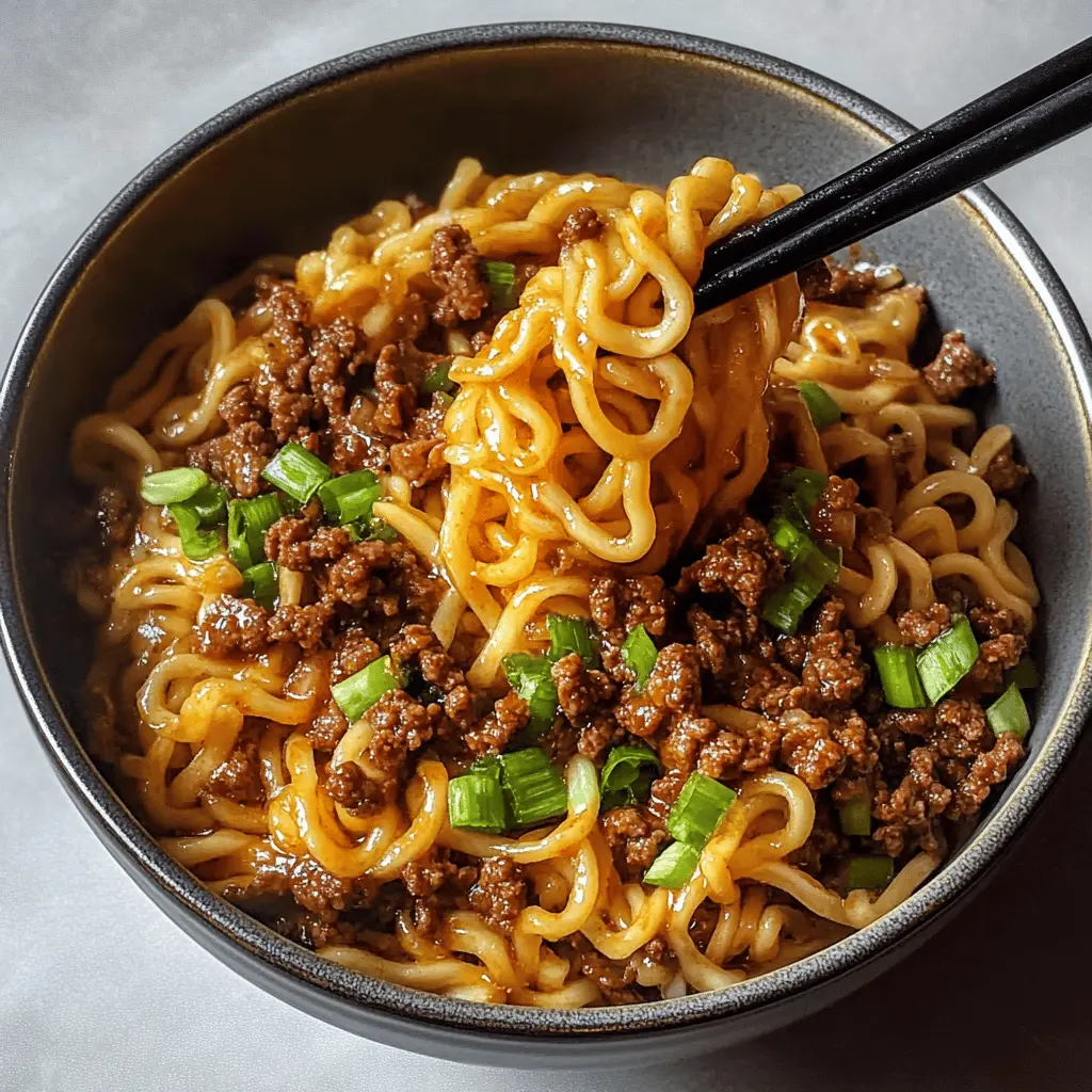 Ready for a comforting and flavorful meal? These Mongolian Ground Beef Noodles combine tender beef with savory soy sauce and fresh veggies, all tossed with noodles for a delightful dish. Perfect for busy weeknights or a cozy gathering! Save this easy recipe to enjoy a taste of Mongolia in your own kitchen. You won’t regret it!