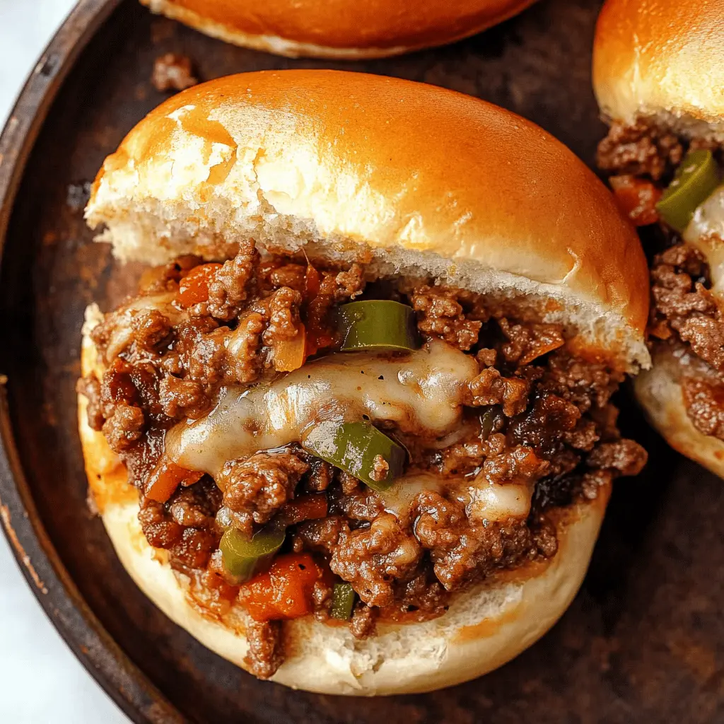 Get ready for a delicious twist on a classic favorite! These Philly Cheesesteak Sloppy Joes blend juicy beef, gooey cheese, and savory peppers in a quick and easy dish. Perfect for weeknight dinners or casual gatherings, this recipe is sure to please everyone! Save it now for your next meal inspiration!
