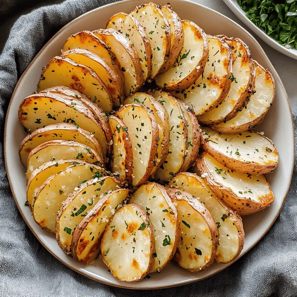 These sliced baked potatoes are the perfect blend of crispy and creamy! With just a few seasonings and a sprinkle of cheese, they make a tasty side dish for any meal. Easy to prepare, they're great for gatherings or family dinners. Save this recipe now and impress your loved ones with your cooking skills!