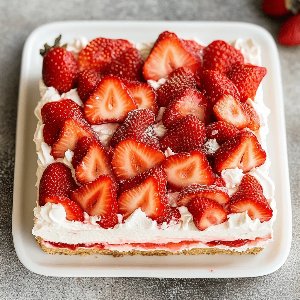Enjoy the refreshing taste of summer all year round with this no-bake Strawberry Icebox Cake! Made with layers of juicy strawberries, delicious whipped cream, and graham crackers, this dessert is perfect for any occasion. It's easy to prepare and incredibly satisfying. Save this recipe for your next gathering or a sweet treat at home!
