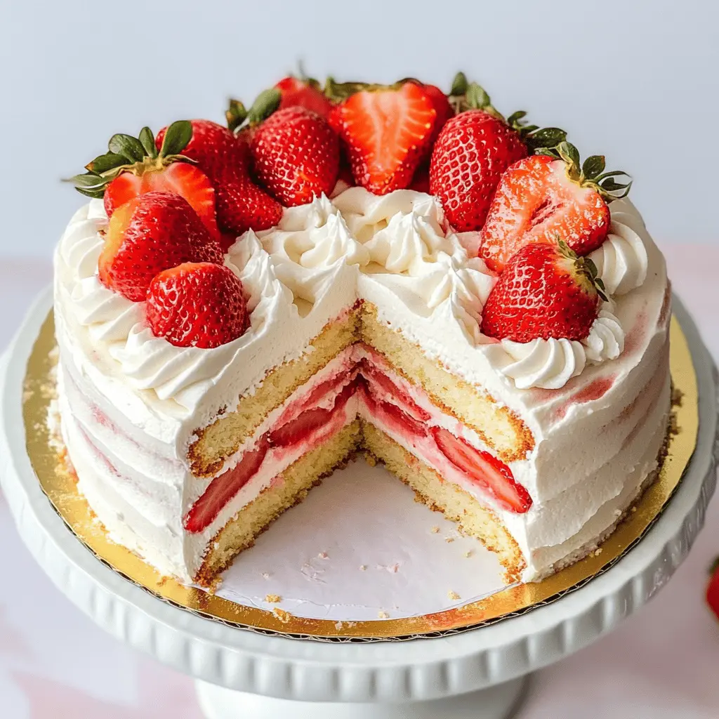 This Strawberry Shortcake Layer Sponge Cake is a delightful treat for any occasion! With light, fluffy sponge layers and fresh strawberries, it's perfect for summer gatherings or special celebrations. Enjoy the sweet creaminess that complements the strawberries beautifully. Save this recipe to impress your guests at your next dinner party or picnic!