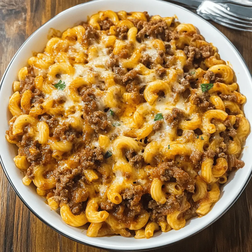 Comfort food at its finest! This Best Homemade Beefaroni recipe is a delightful twist on the classic dish. Made with tender ground beef, zesty tomato sauce, and perfectly cooked pasta, it's a family favorite that comes together in no time. Perfect for busy weeknights or cozy weekends, you’ll want to save this recipe for your next meal. Enjoy it with a side salad for a complete dinner!