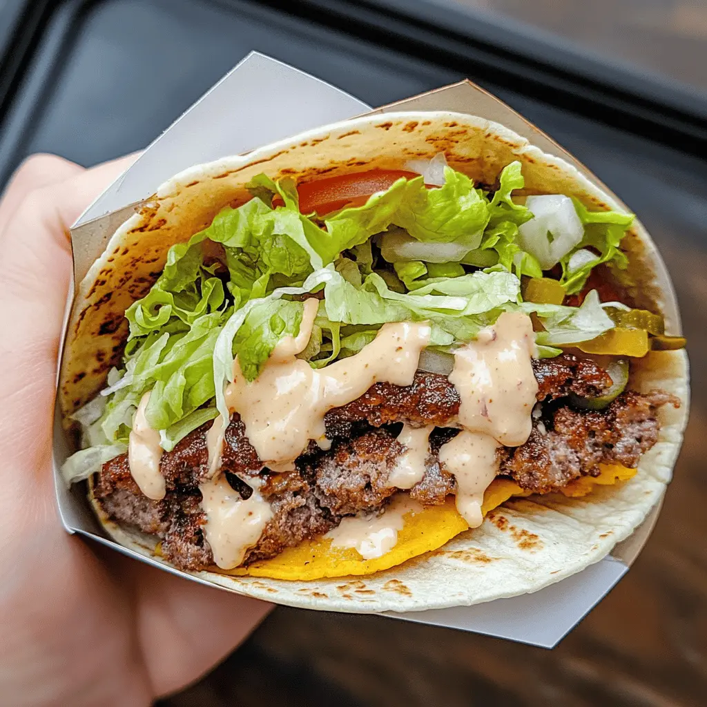 These Original Smash Burger Tacos combine the best of both worlds! Enjoy juicy, smashed beef patties wrapped in warm tortillas, topped with melted cheese, and fresh veggies for a flavorful twist on taco night. Perfect for gatherings, game days, or a fun weeknight meal. Save this recipe for your next cooking adventure!
