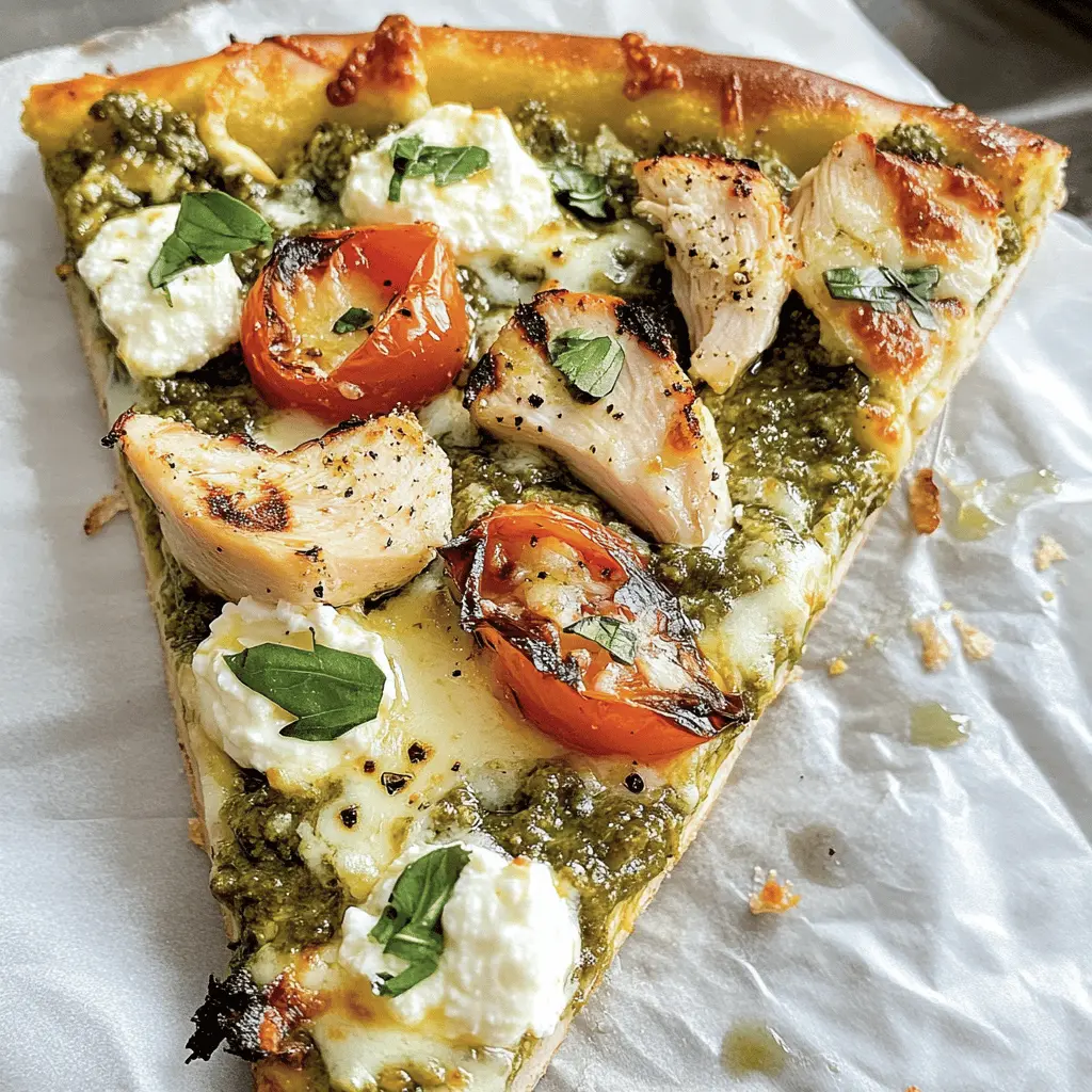 Easy Grilled Pesto Pizza With Chicken and Cheese