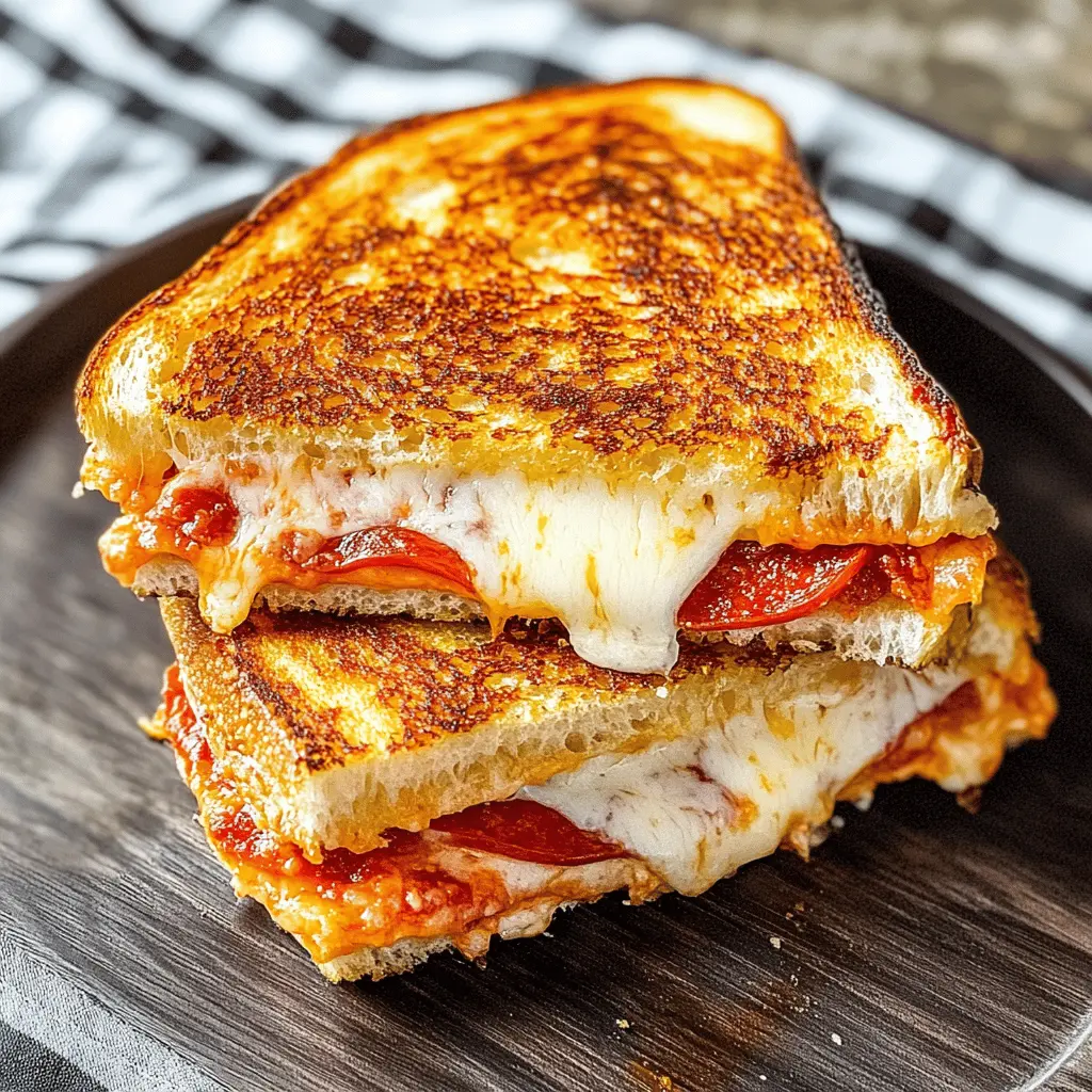 Easy Cheesy Pizza Grilled Cheese Recipe