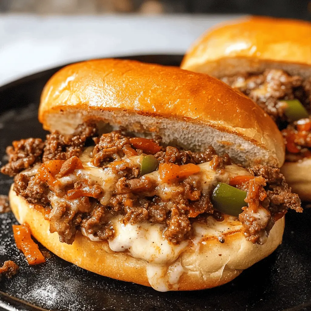 Easy Philly Cheesesteak Sloppy Joes Recipe