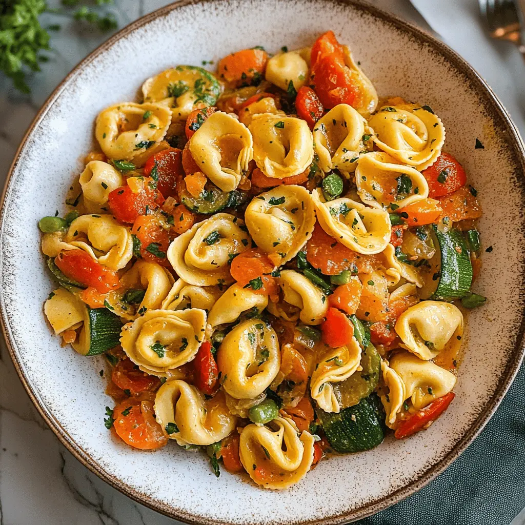 Easy Tortellini with Sautéed Vegetables Recipe