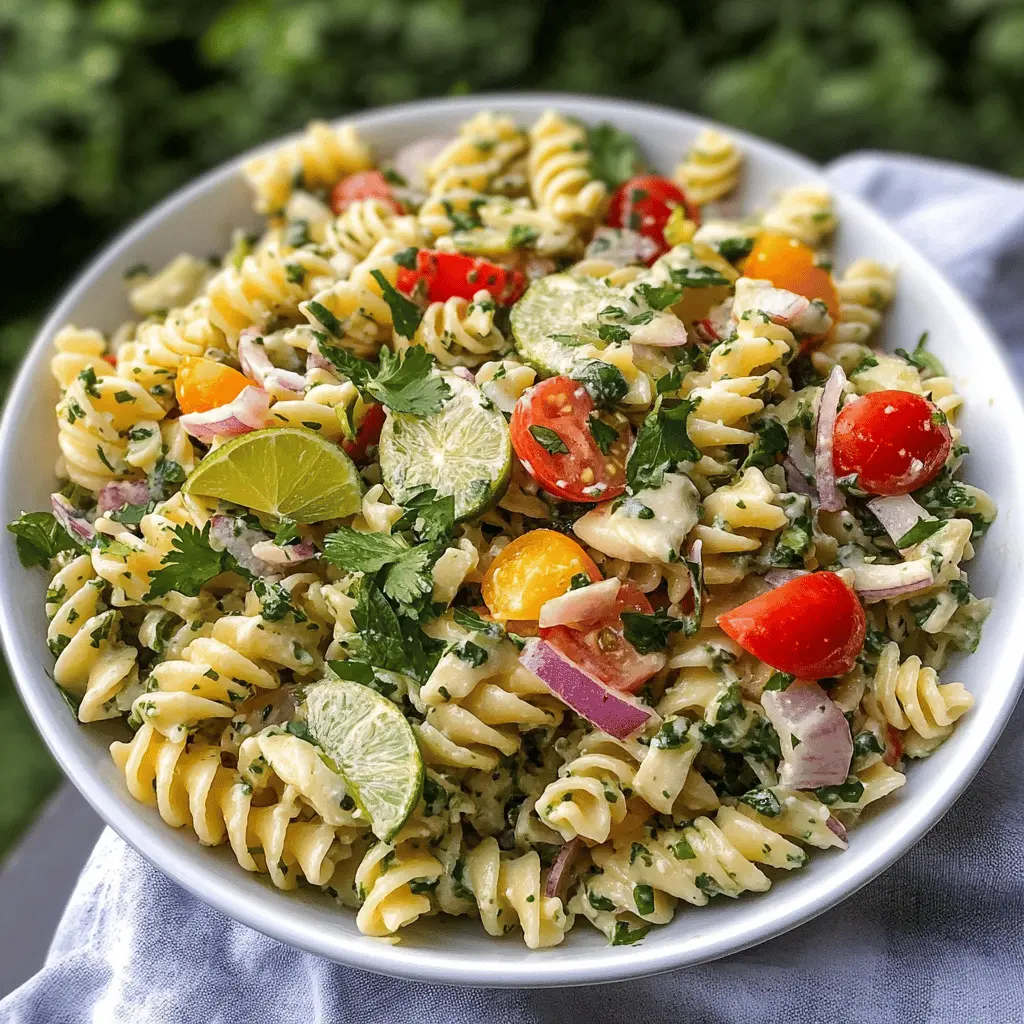 Easy Cilantro Lime Pasta Salad Recipe