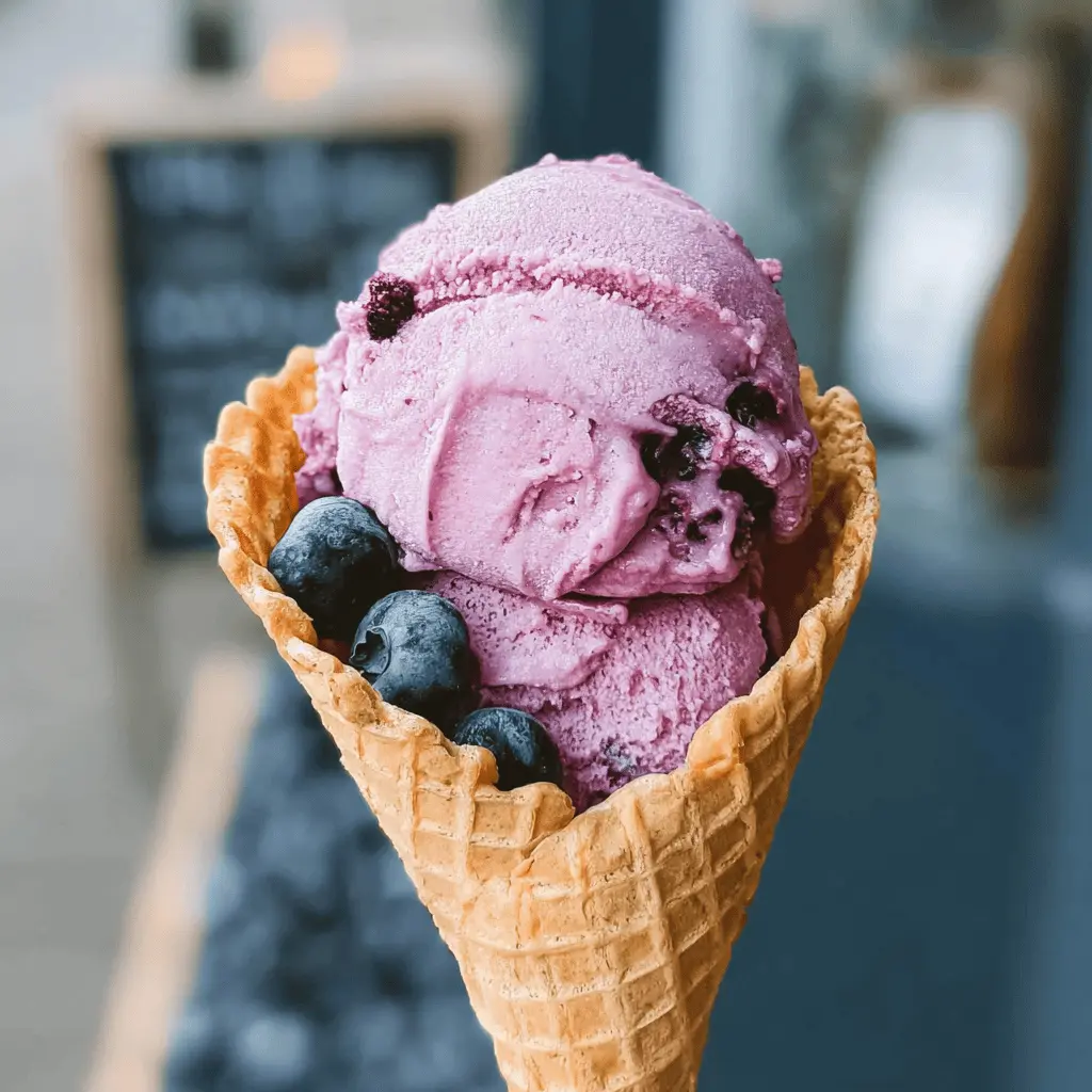Easy Homemade Blueberry Ice Cream Recipe
