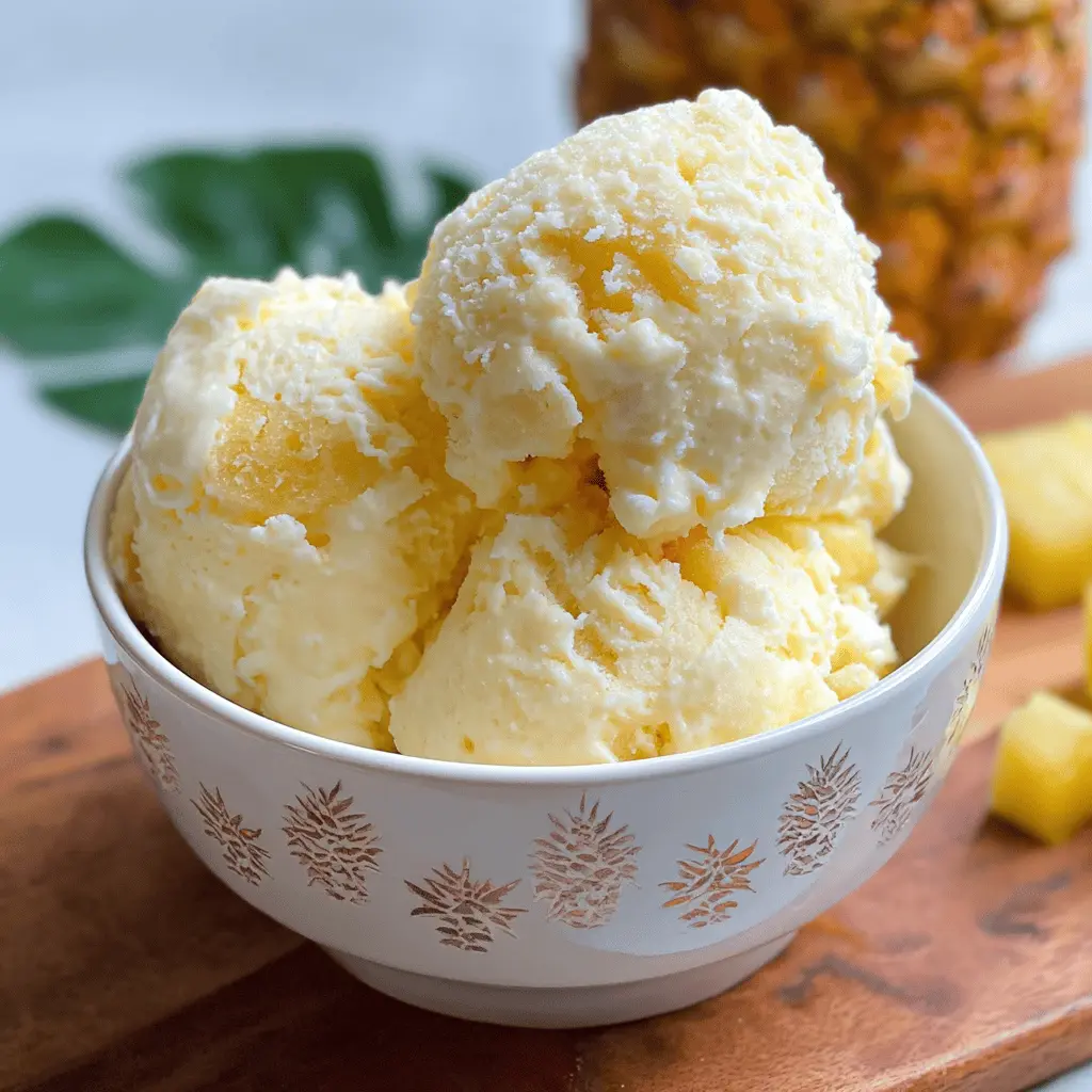 Easy Homemade Pineapple Ice Cream Recipe