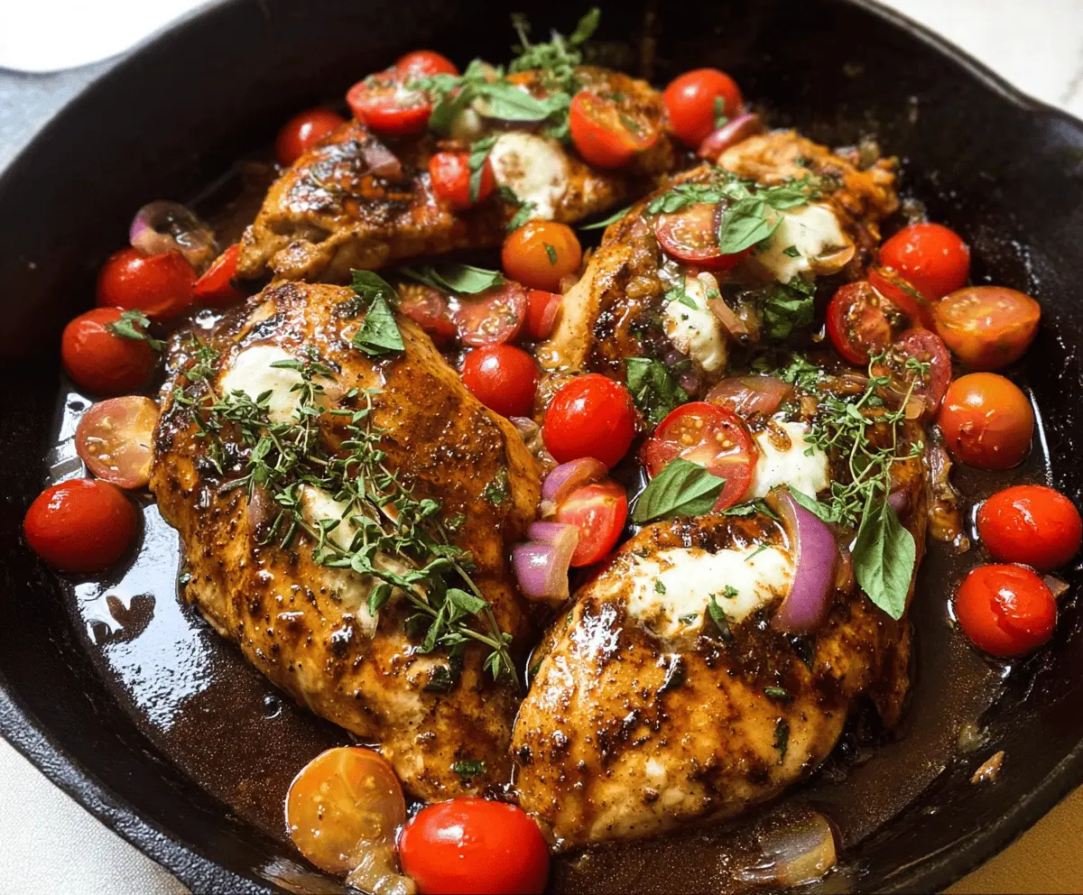 Easy One Pan Balsamic Chicken Dinner