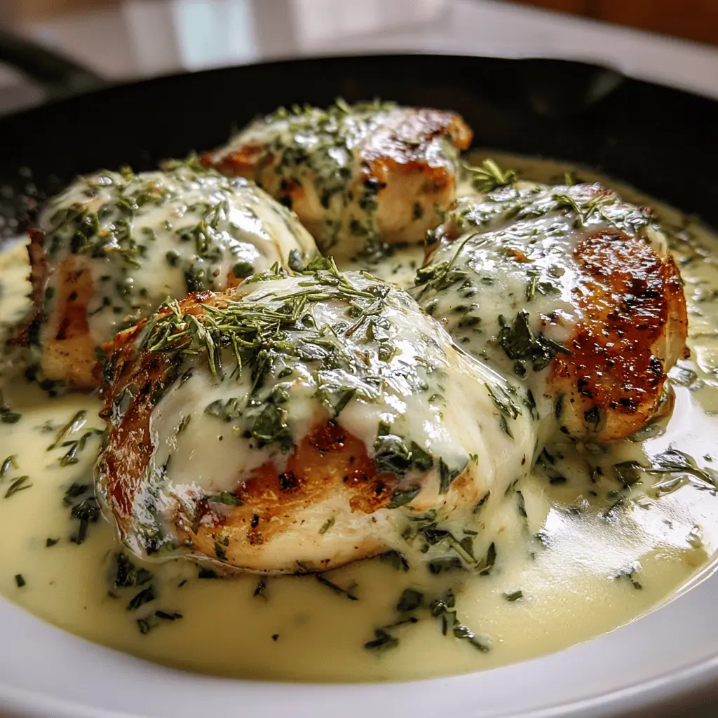 Easy Mozzarella Chicken in Creamy Basil Sauce