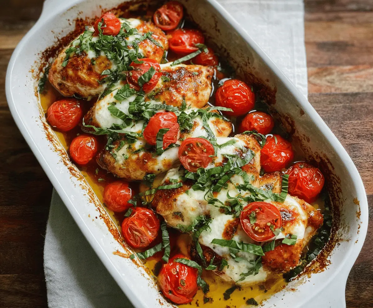 Easy Baked Caprese Chicken Recipe