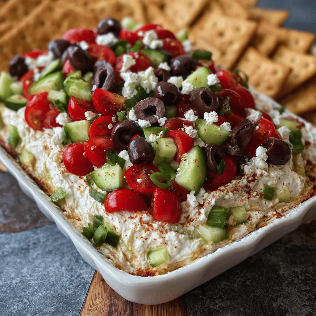 Easy 7 Layer Greek Dip Recipe