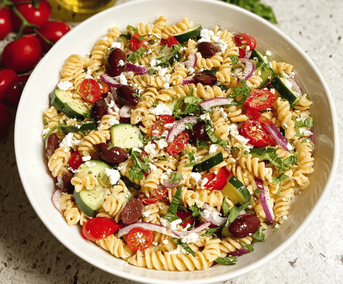 Easy Mediterranean Pasta Salad Recipe
