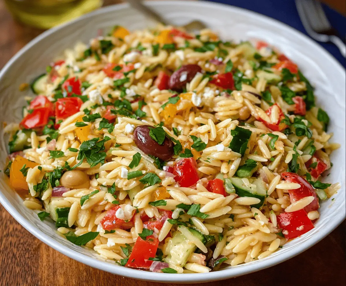 Easy Orzo Pasta Salad Recipe for Summer