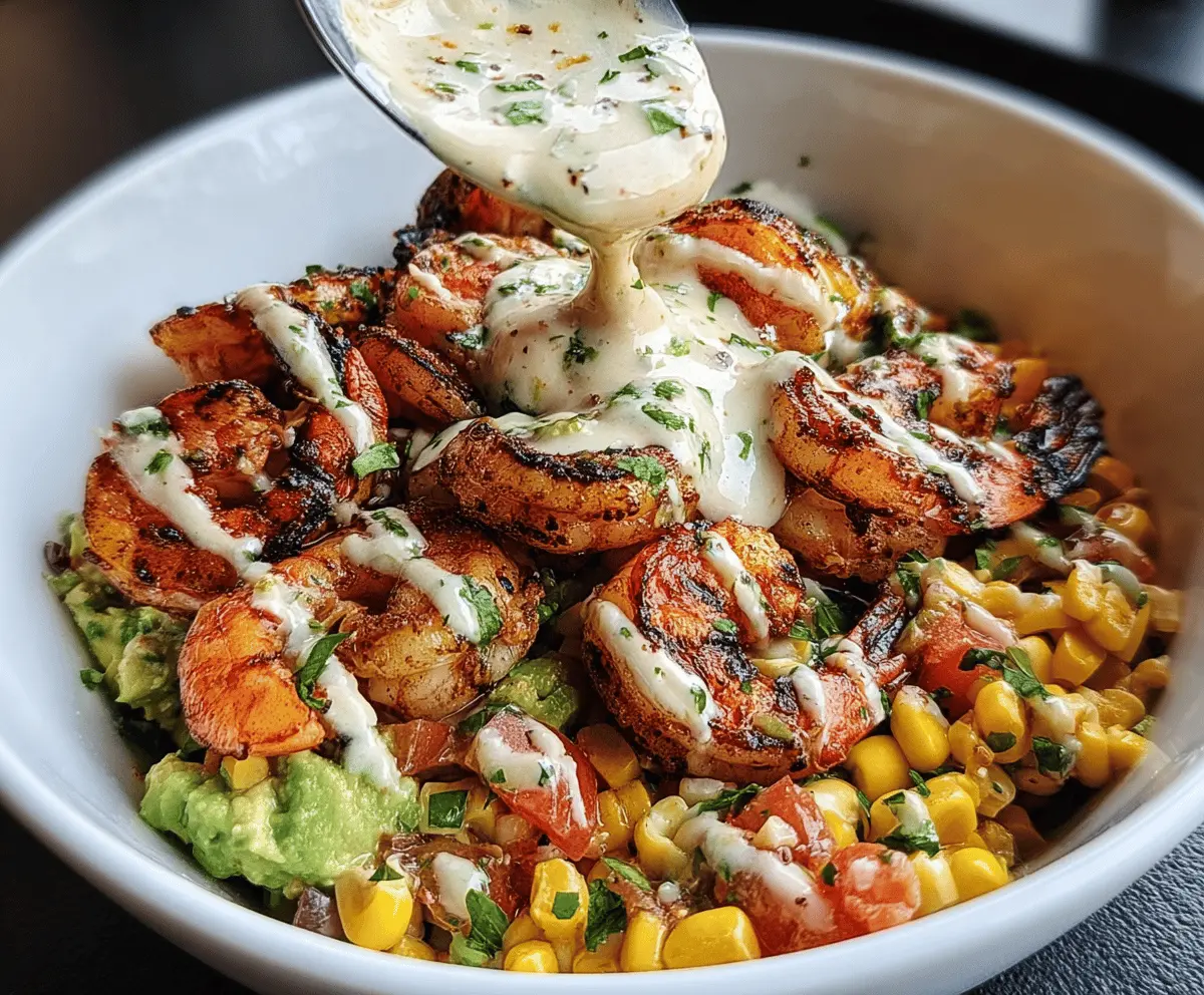 Easy Grilled Shrimp Bowl with Avocado and Corn Salsa