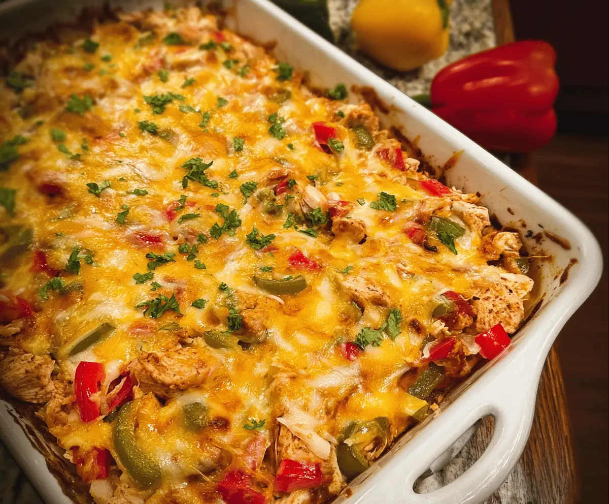 Easy Cheesy Chicken Fajita Casserole Recipe