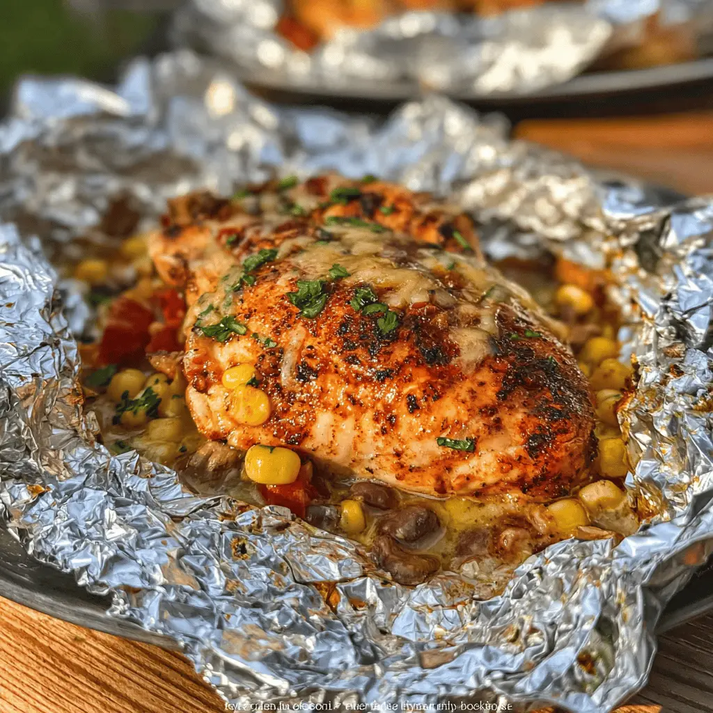 Easy Santa Fe Chicken Foil Packets Recipe