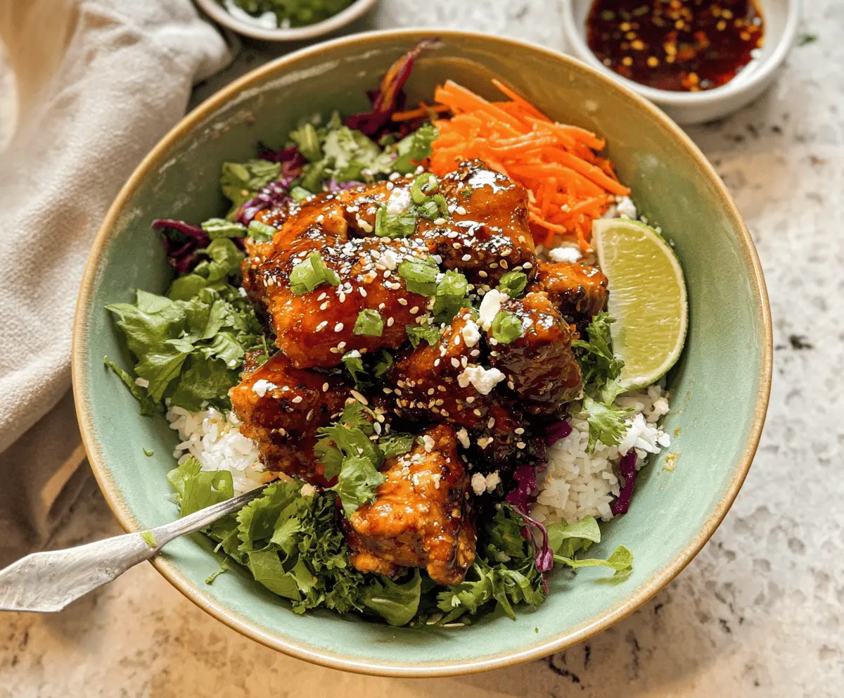 Easy Hot Honey Chicken Bowls Recipe
