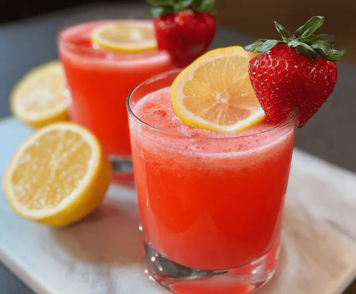 Easy Strawberry Lemonade Whiskey Sour Recipe