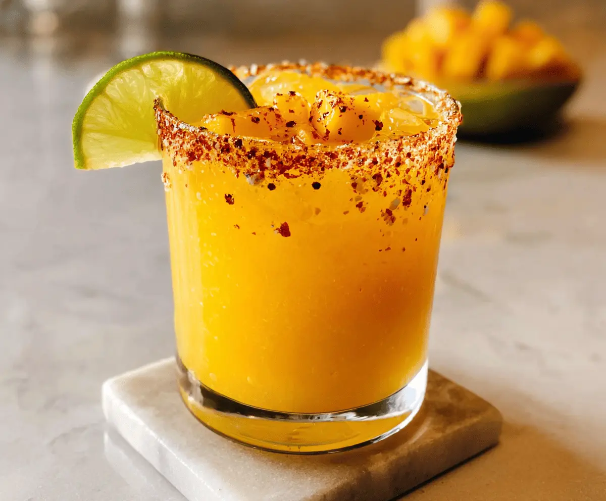 Spicy Mango Margarita with Hot Honey Kick