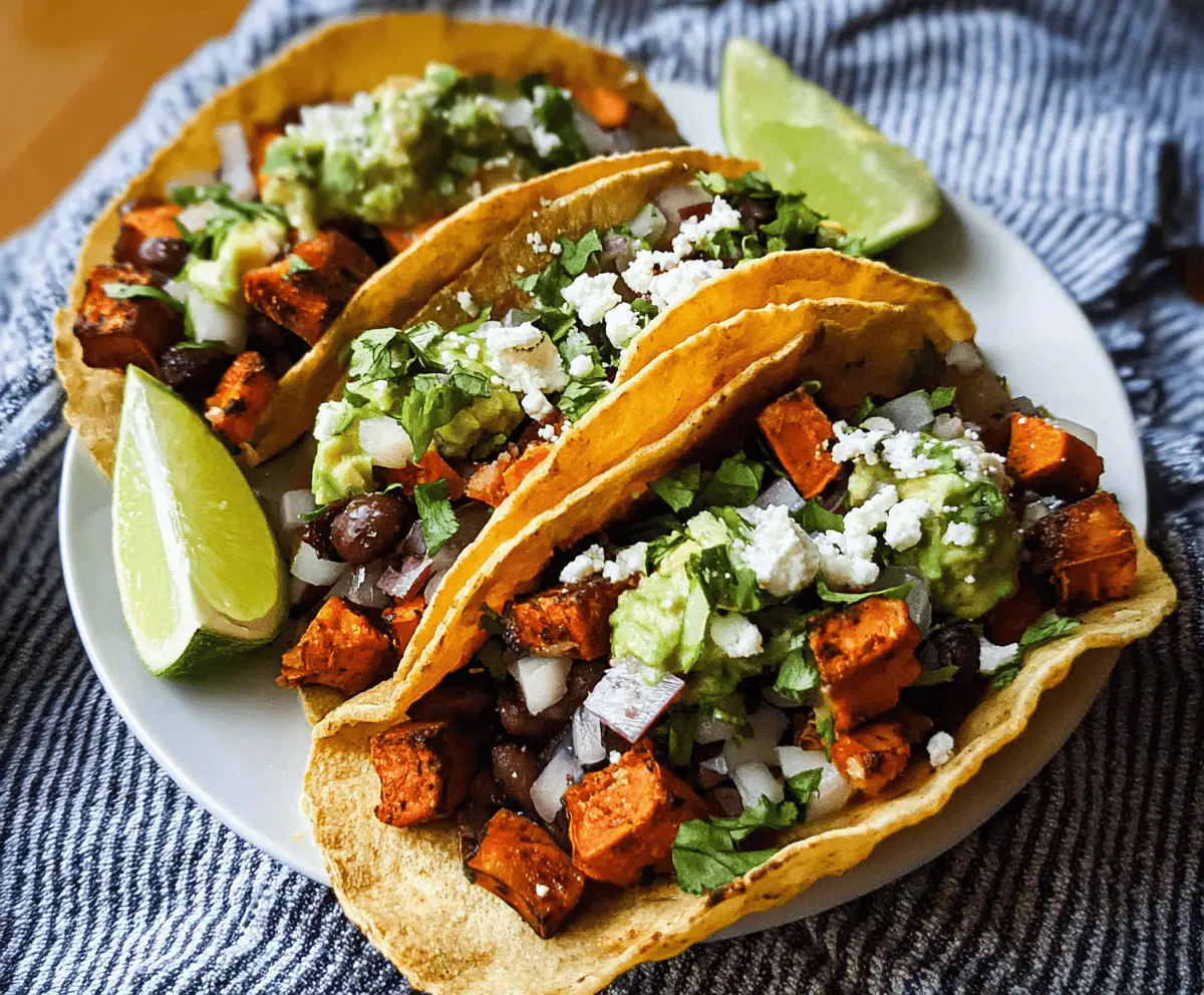 Easy Black Bean Sweet Potato Tacos Recipe