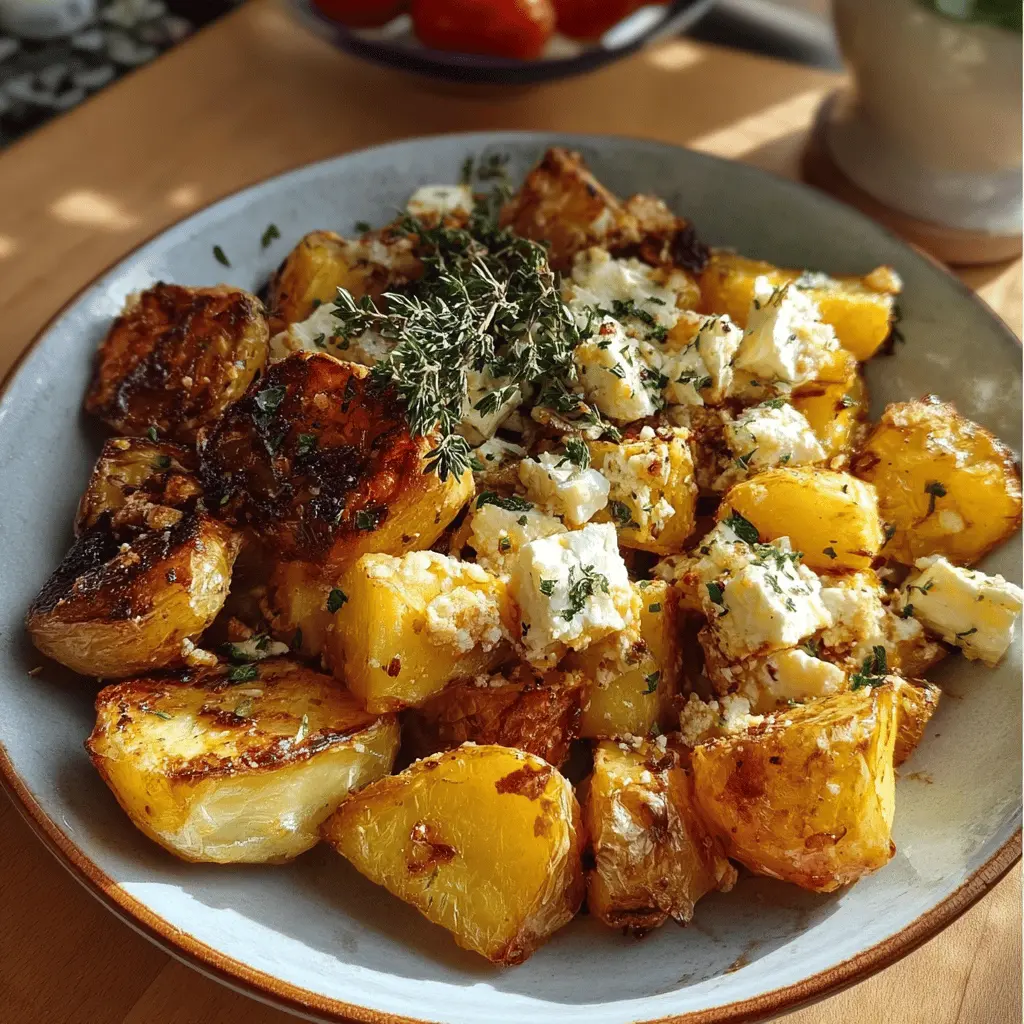 Easy Baked Feta Potatoes with Cheese