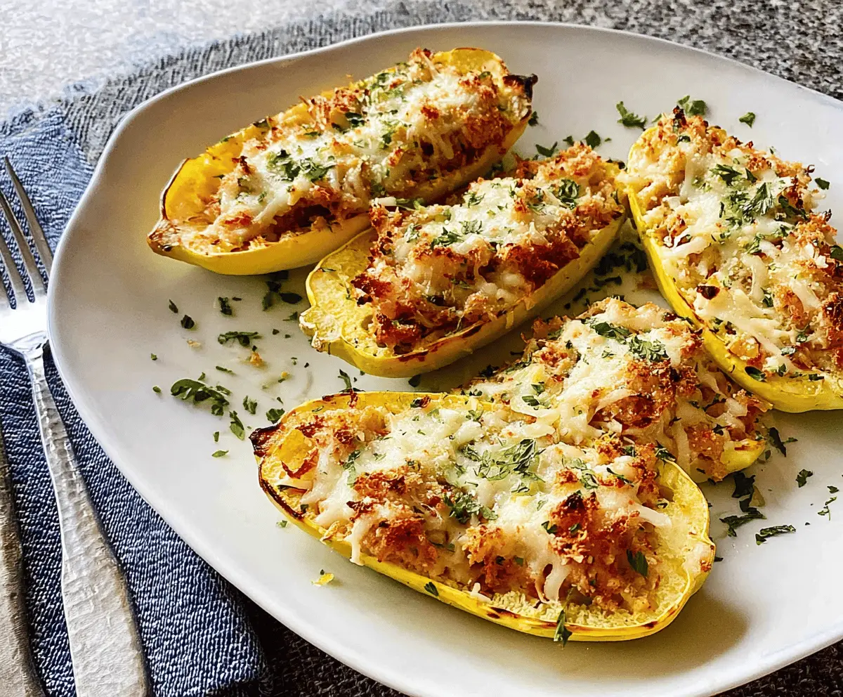 Cheesy Stuffed Yellow Squash Recipe