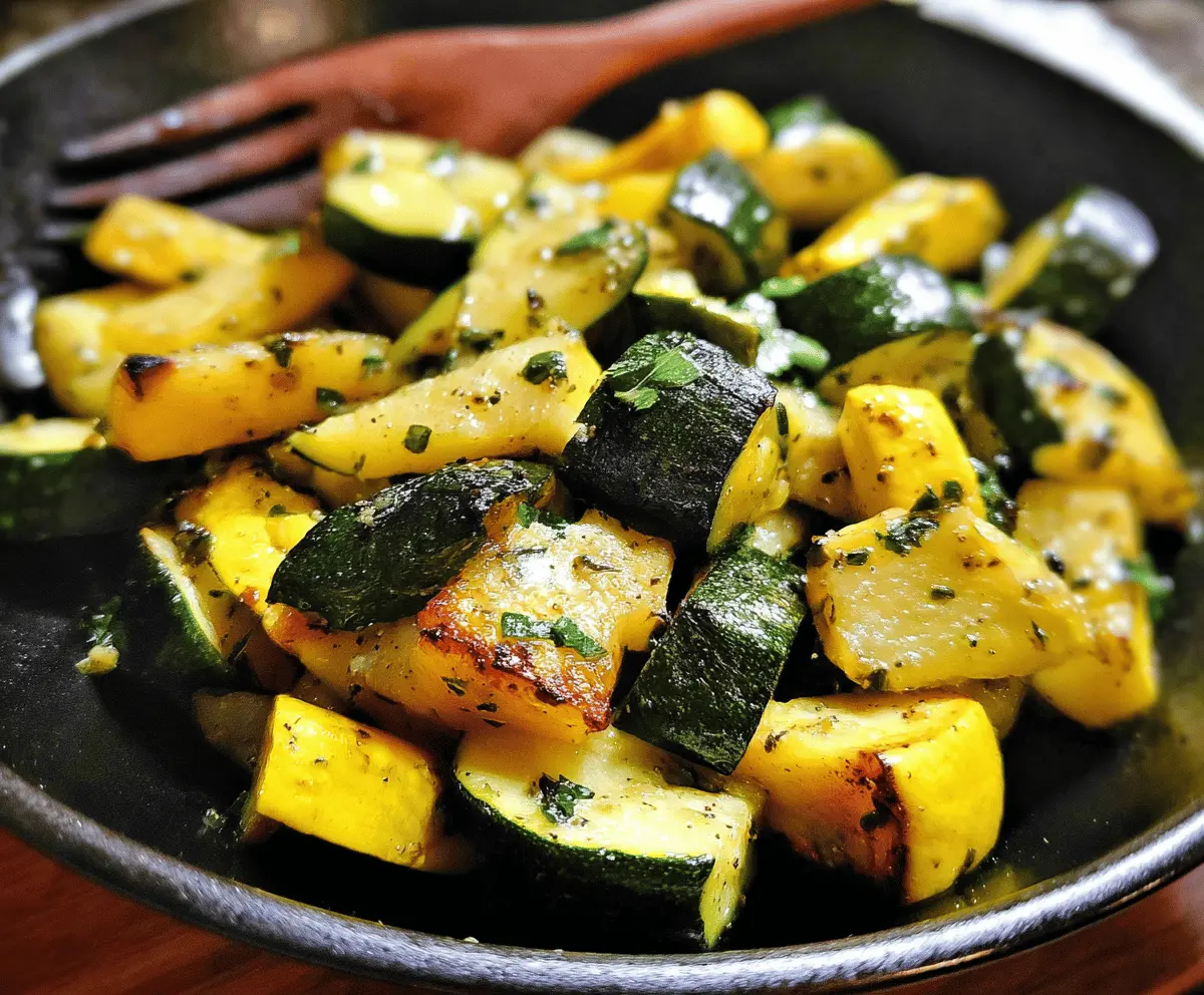 Easy Low Carb Garlic Butter Zucchini and Squash