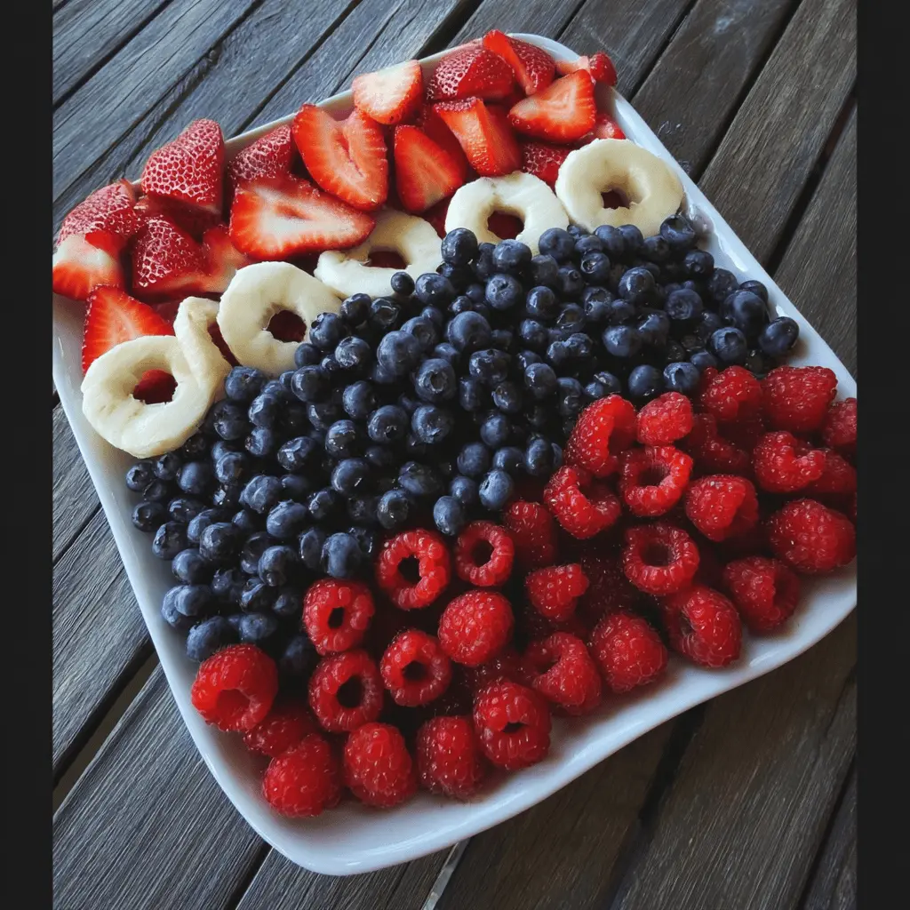 Easy 4th of July Red White and Blue Fruit Platter
