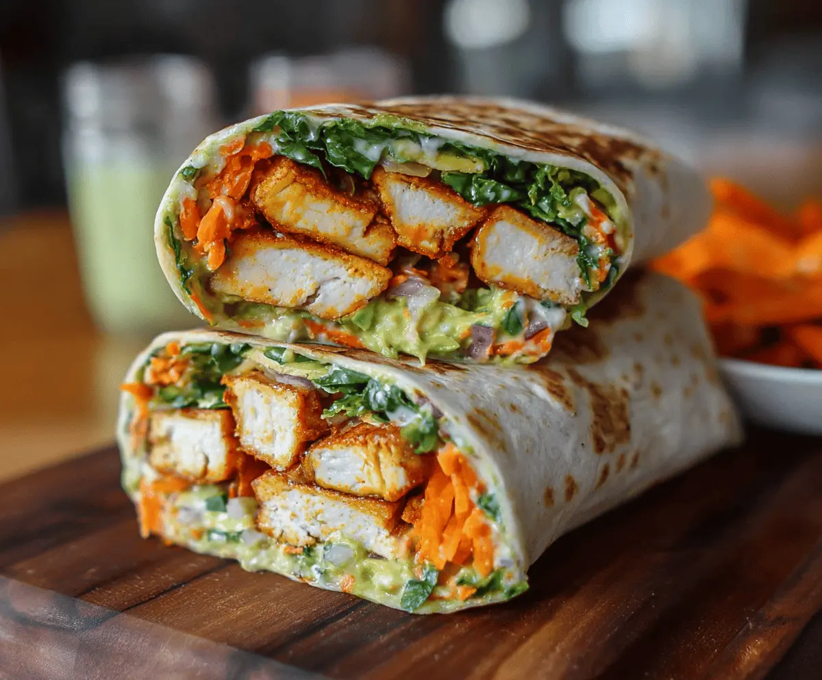 Easy Healthy Buffalo Tofu Wrap Recipe