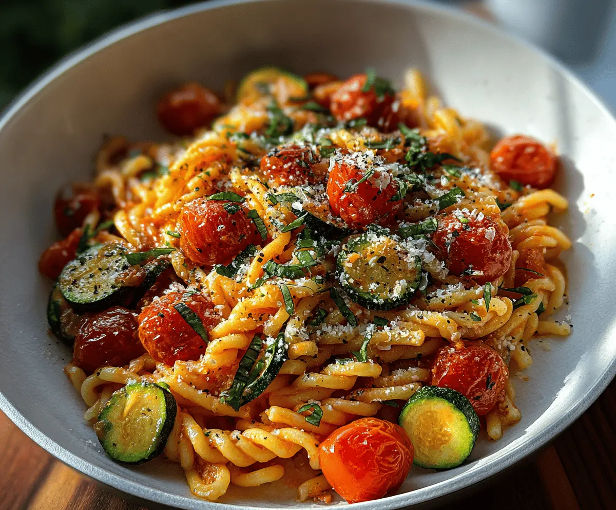 Easy Tomato Zucchini Pasta Recipe