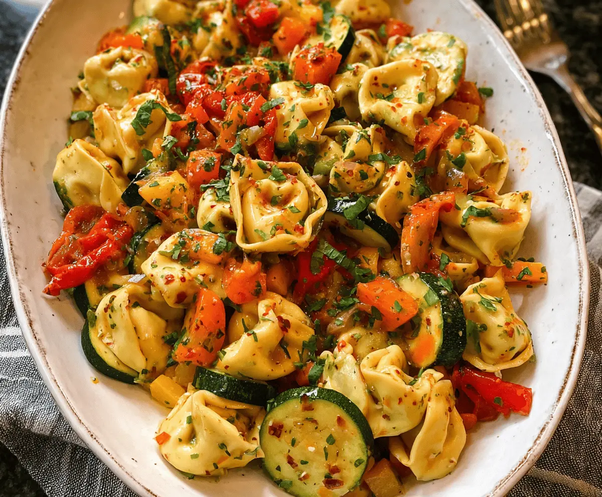 Easy Tortellini with Sautéed Veggies Recipe