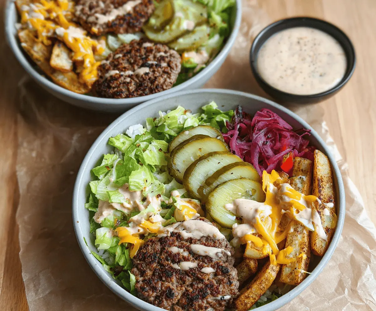Healthy Burger Bowls Recipe for Quick Meals