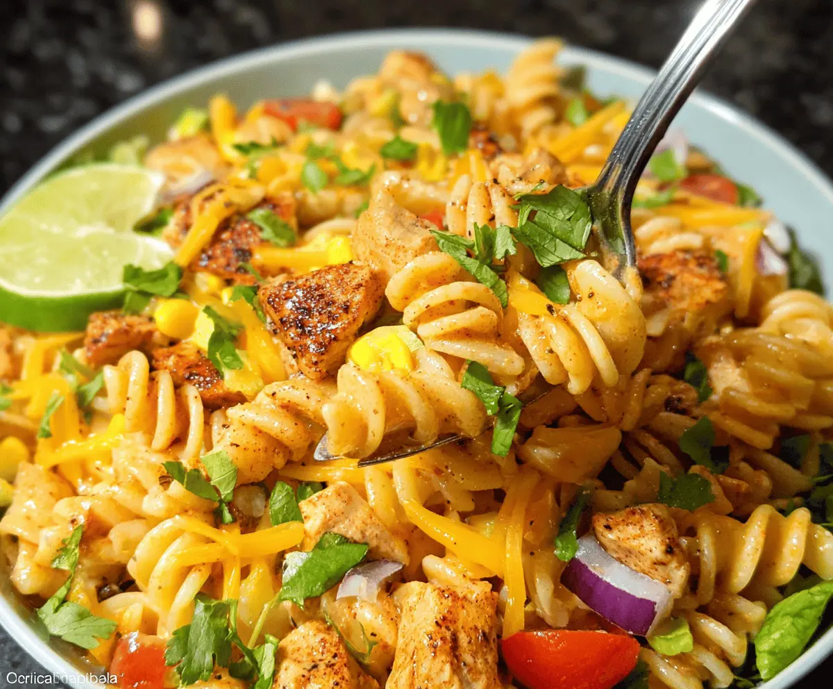 Zesty Chicken Enchilada Pasta Salad Recipe