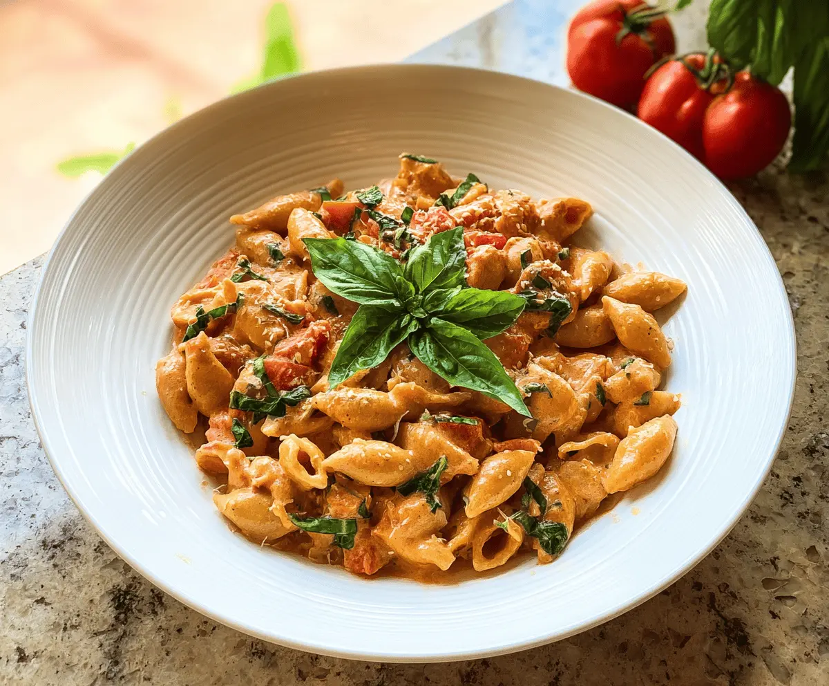 Creamy Basil Tomato Pasta Recipe – Quick & Easy Dinner