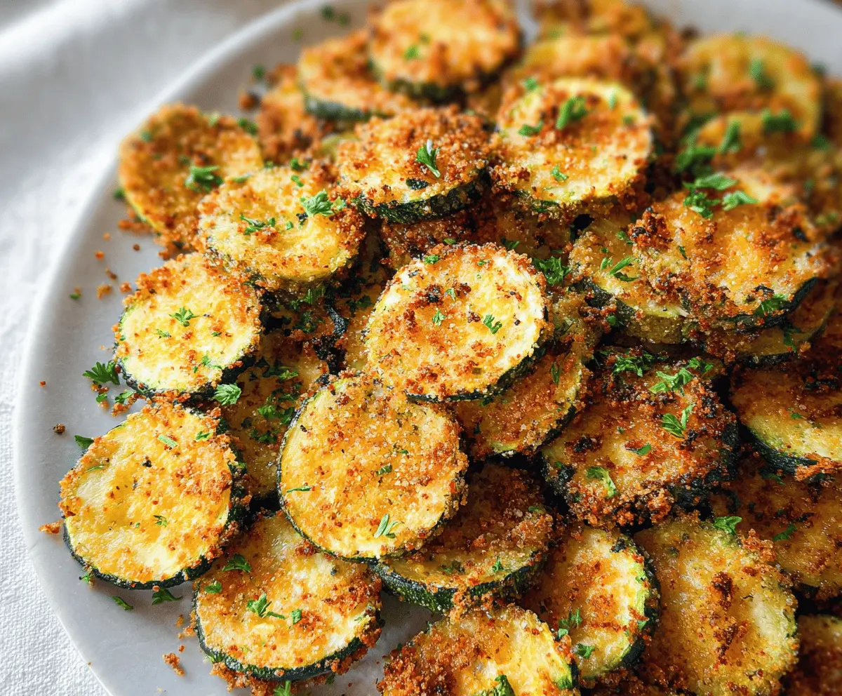 Healthy Crispy Baked Zucchini Chips Recipe