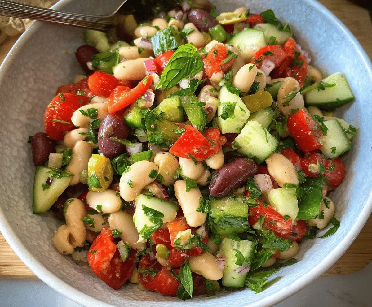 Easy Mediterranean Bean Salad Recipe for Quick Healthy Meals
