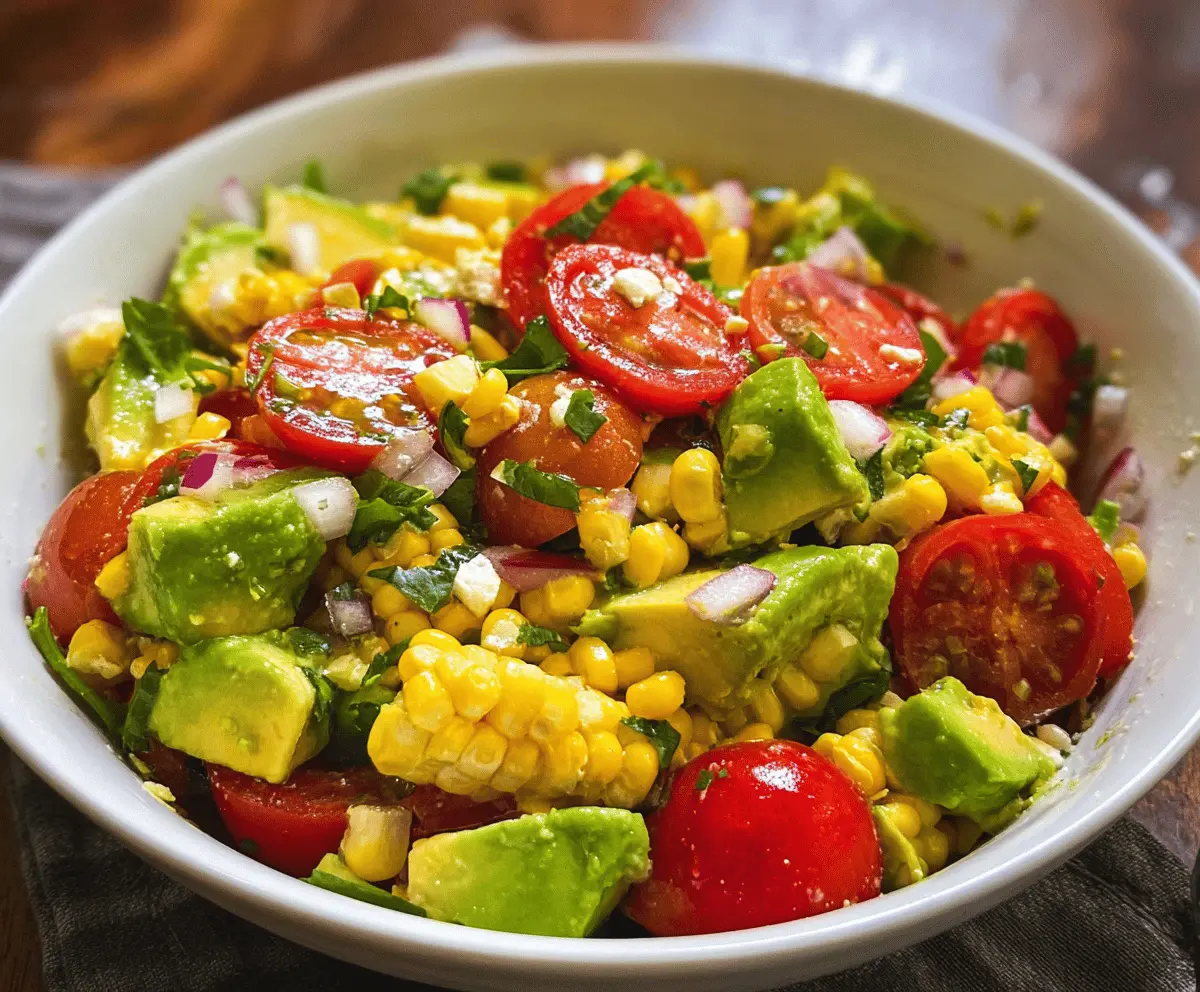 Fresh Corn Tomato Avocado Salad Recipe