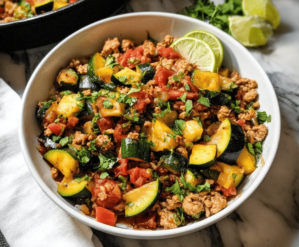 Easy Ground Turkey and Zucchini Skillet Recipe