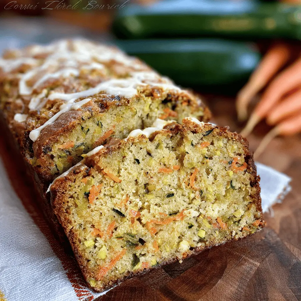 Healthy Carrot Apple Zucchini Bread Recipe