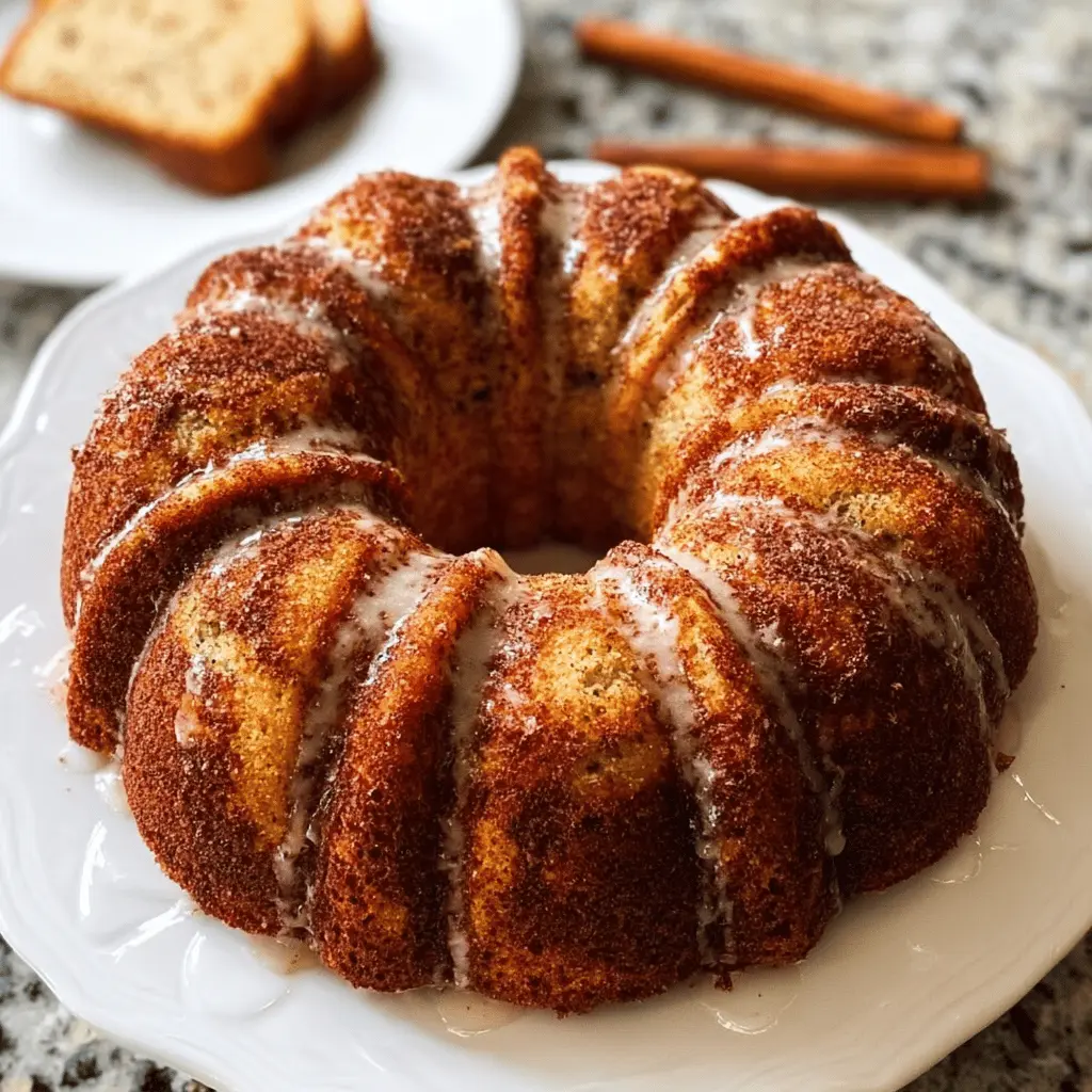 Moist Cinnamon Zucchini Bread in a Bundt Pan